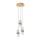 Lucide KLIGANDE - Suspension - Ø 25 cm - LED Dim. - 3x8W 2700K - Or Mat / Laiton 