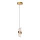 Lucide KLIGANDE - Suspension - Ø 13 cm - LED - 1x9W 2700K - Or Mat / Laiton 