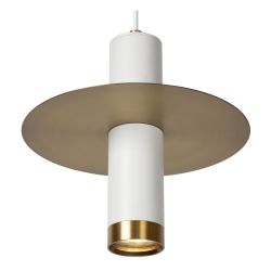 Lucide SELIN - Suspension Salle de bains - Ø 6 cm - 1xGU10 - IP44 - Blanc 