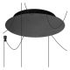 Lucide LORENZ - Suspension - Ø 120 cm - LED Dim. - 6x4W 3000K - Noir 