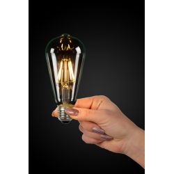 Lucide ST64 Class A - Ampoule filament - Ø 6,4 cm - LED - E27 - 1x7W 2700K - Transparent 