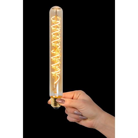 Lucide T32 - Ampoule filament - Ø 3,2 cm - LED Dim. - E27 - 1x4,9W 2200K - Ambre 