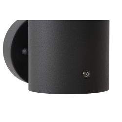 Lucide SOLID - Applique murale Intérieur/Extérieur - Ø 9 cm - 1xE27 - IP54 - Détecteur Jour/Nuit - Anthracite