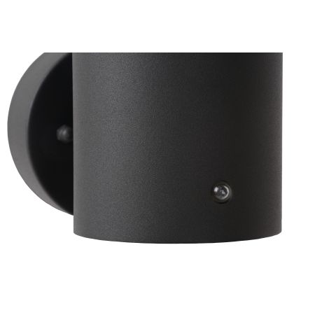 Lucide SOLID - Applique murale Intérieur/Extérieur - Ø 9 cm - 1xE27 - IP54 - Détecteur Jour/Nuit - Anthracite 