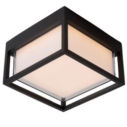 Lucide SINGA LED - Applique murale Intérieur/Extérieur - LED - 1x9,6W 3000K - IP54 - Noir