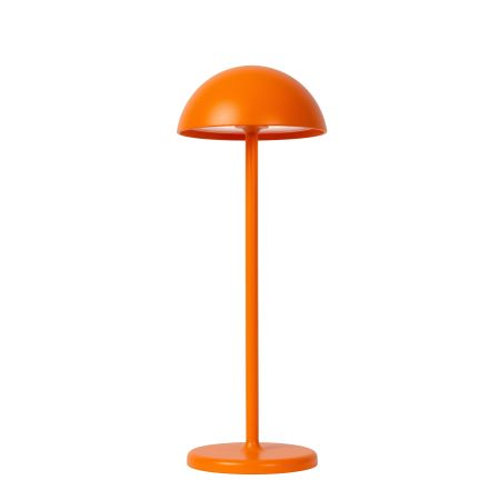 Lucide JOY - Lampe de table Intérieur/Extérieur Rechargeable - Batterie/Piles - Ø 12 cm - LED Dim. - 1x1,5W 3000K - IP54 - Orang