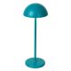 Lucide JOY - Lampe de table Intérieur/Extérieur Rechargeable - Batterie/Piles - Ø 12 cm - LED Dim. - 1x1,5W 3000K - IP54 - Turqu