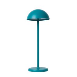 Lucide JOY - Lampe de table Intérieur/Extérieur Rechargeable - Batterie/Piles - Ø 12 cm - LED Dim. - 1x1,5W 3000K - IP54 - Turqu