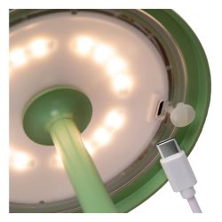 Lucide JOY - Lampe de table Intérieur/Extérieur Rechargeable - Batterie/Piles - Ø 12 cm - LED Dim. - 1x1,5W 3000K - IP54 - Vert 