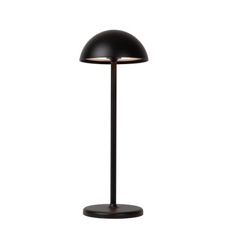 Lucide JOY - Lampe de table Intérieur/Extérieur Rechargeable - Batterie/Piles - Ø 12 cm - LED Dim. - 1x1,5W 3000K - IP54 - Noir 