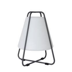 Lucide PYRAMID - Lampe de table Intérieur/Extérieur Rechargeable - Batterie/Piles - LED Dim. - 1x2W 2700K - IP54 - Anthracite