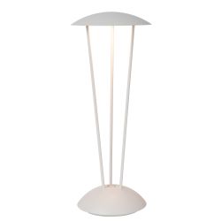 Lucide RENEE - Lampe de table Intérieur/Extérieur Rechargeable - Batterie/Piles - Ø 12,3 cm - LED Dim. - 1x2,2W 2700K/3000K - IP