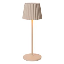 Lucide JUSTINE - Lampe de table Intérieur/Extérieur Rechargeable - Batterie/Piles - LED Dim. - 1x2W 2700K - IP54 - Avec station 