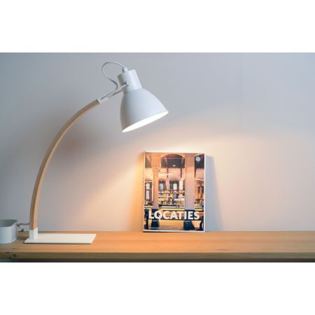 Lucide CURF - Lampe de bureau - 1xE27 - Blanc 