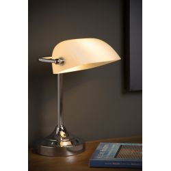 Lucide BANKER - Lampe de bureau - 1xE14 - Chrome