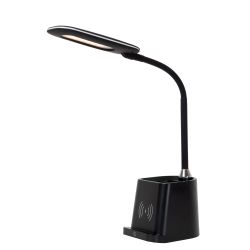 Lucide PENNY - Lampe de bureau - LED Dim. - 1x4,7W 3000K - Avec chargeur sans fil - Noir