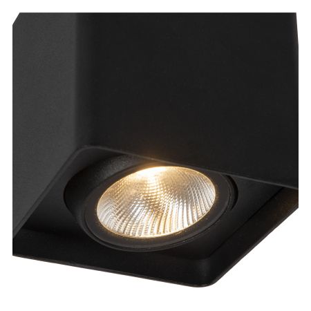 Lucide LEEDS - Plafonnier Intérieur/Extérieur - LED - 1x9W 2700K - IP54 - Noir 