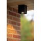 Lucide LEEDS - Plafonnier Intérieur/Extérieur - LED - 1x9W 2700K - IP54 - Noir 