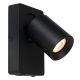 Lucide NIGEL - Lampe de chevet / Applique mural - LED Dim. - GU10 - 1x5W 2200K/3000K - Point de rechargement USB - Noir 