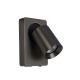 Lucide NIGEL - Lampe de chevet / Applique mural - LED Dim. - GU10 - 1x5W 2200K/3000K - Point de rechargement USB - Acier Noir 