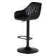 Chaise plan de travail pivotante noire pied piston Moss 