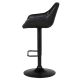 Chaise plan de travail pivotante noire pied piston Moss 