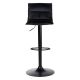 Tabouret de bar en velours noir réglable Jordi 