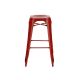 Tabouret de bar industriel en métal rouge h75cm INDUS 