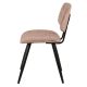 Chaise repas velours beige LIZZY 