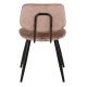 Chaise repas velours beige LIZZY 