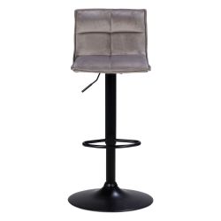 Tabouret de bar en velours taupe réglable Jordi