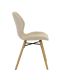 Chaise tissu soft touch sable KERI 