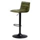 Tabouret de bar en velours vert olive réglable Jordi 