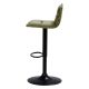 Tabouret de bar en velours vert olive réglable Jordi 