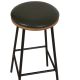 Tabouret snack imitation cuir vert MARCEL 