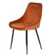 Chaise en velours cognac BARI 