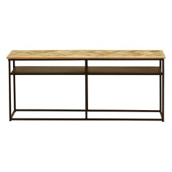 Console teck recyclé 120cm noir Brady 