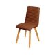 Chaise repas tissu noir Couleur:Cognac