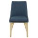 Chaise de repas tissu vert anis Couleur:Bleu marine