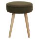 Tabouret tissu effet laine bouclette kaki Couleur:Kaki