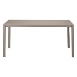 Table de jardin 160cm métal taupe Couleur:Taupe Longueur:160 cm