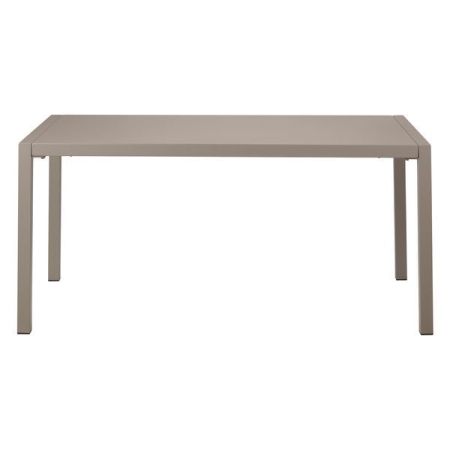 Table de jardin 160cm métal taupe Couleur:Taupe Longueur:160 cm