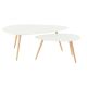 Tables basses gigognes style Scandinave laqué blanc116 cm Couleur:Blanc Longueur:115 cm