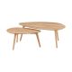 Tables basses gigognes style Scandinave laqué blanc116 cm Couleur:Naturel clair Longueur:100 cm