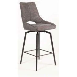 Tabouret de bar hauteur 68 cm Gabriel en tissu