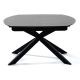 Table extensible Jeremy 130 (190) x 100 cm céramique anthracite